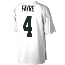 Men's Green Bay Packers Brett Favre Number 4 Mitchell & Ness White Legacy Replica Jersey