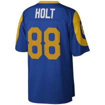 Men's Los Angeles Rams Torry Holt Number 88 Mitchell & Ness Royal Legacy Replica Jersey