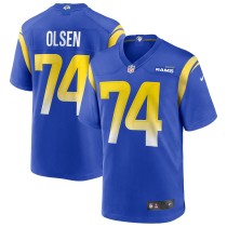 Men's Los Angeles Rams Merlin Olsen Number 74 Nike Royal Game Retired Player Jersey