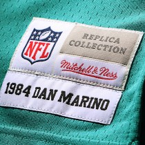 Men's Miami Dolphins Dan Marino Number 13 Mitchell & Ness Aqua 1984 Retired Player Legacy Replica Jersey