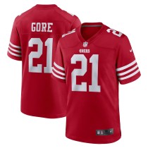 Men's San Francisco 49ers Frank Gore Number 21 Nike Scarlet Retired Player Game Jersey