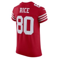 Men's San Francisco 49ers Jerry Rice Number 80 Nike Scarlet Vapor Elite Retired Player Jersey