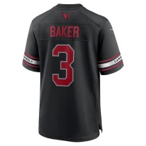 Men's Arizona Cardinals Budda Baker Number 3 Nike Black Game Jersey