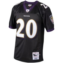 Men's Baltimore Ravens 2004 Ed Reed Number 20 Mitchell & Ness Black Authentic Throwback Retired Player Jersey